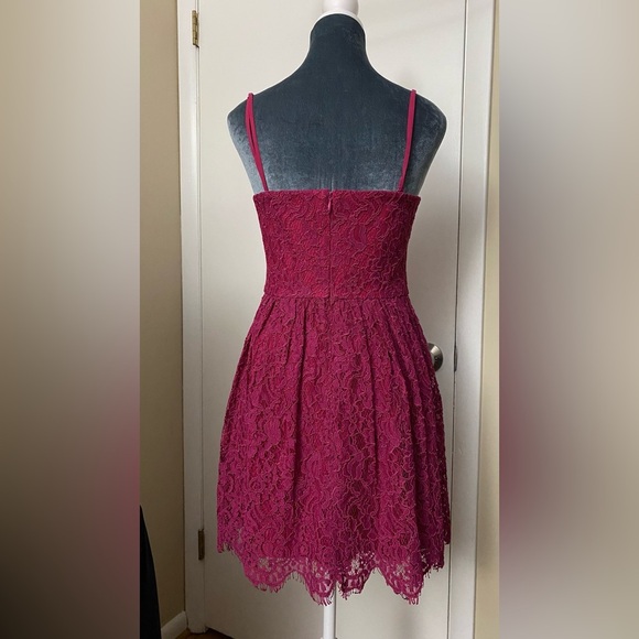 BB Dakota Raspberry Lace Mini Dress Size S/M (see description) - Picture 2 of 8